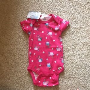 Onesie with owls and flowers